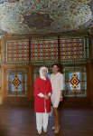 Azerbaijani President, Turkish PM get acquainted with Palace of Sheki Khans (PHOTO)