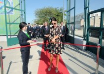 Azerbaijan`s first lady opens boarding school and new stadium in Baku (PHOTO)