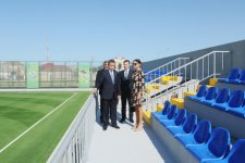 Azerbaijan`s first lady opens boarding school and new stadium in Baku (PHOTO)