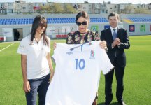 Azerbaijan`s first lady opens boarding school and new stadium in Baku (PHOTO)