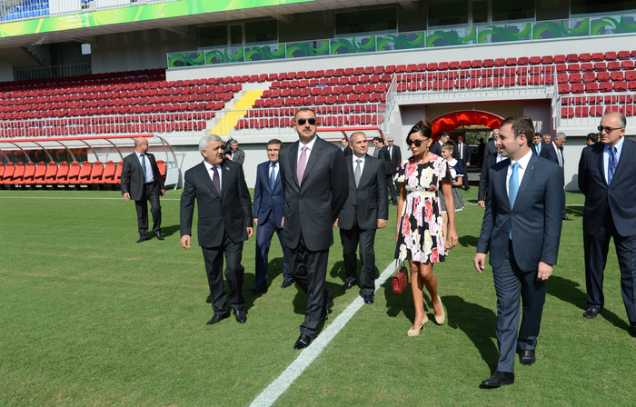 Azerbaijani President and his spouse open 8 KM stadium in Baku (PHOTO)