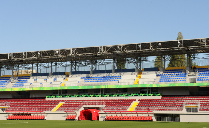 Azerbaijani President and his spouse open 8 KM stadium in Baku (PHOTO)