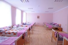 Azerbaijan`s first lady opens boarding school and new stadium in Baku (PHOTO)