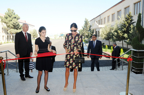 Azerbaijan`s first lady opens boarding school and new stadium in Baku (PHOTO)