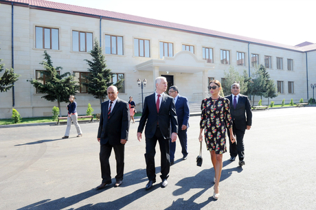 Azerbaijan`s first lady opens boarding school and new stadium in Baku (PHOTO)