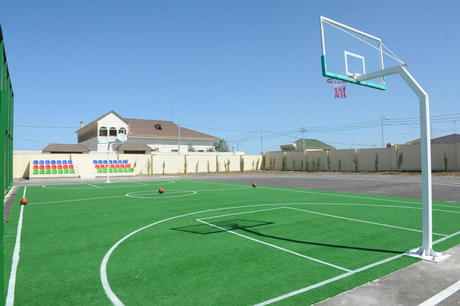 Azerbaijan`s first lady opens boarding school and new stadium in Baku (PHOTO)