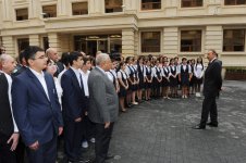 President Ilham Aliyev opens newly reconstructed school No 18 in Baku on Knowledge Day (PHOTO)