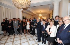 Ilham Aliyev and his spouse attends reception on the occasion of opening of Azerbaijani Cultural Center in Paris (PHOTO)