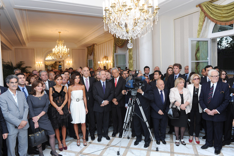 Ilham Aliyev and his spouse attends reception on the occasion of opening of Azerbaijani Cultural Center in Paris (PHOTO)