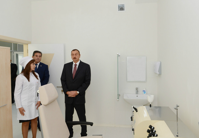 Azerbaijani President inaugurates newly reconstructed city polyclinic No 32 in Alat settlement (PHOTO)