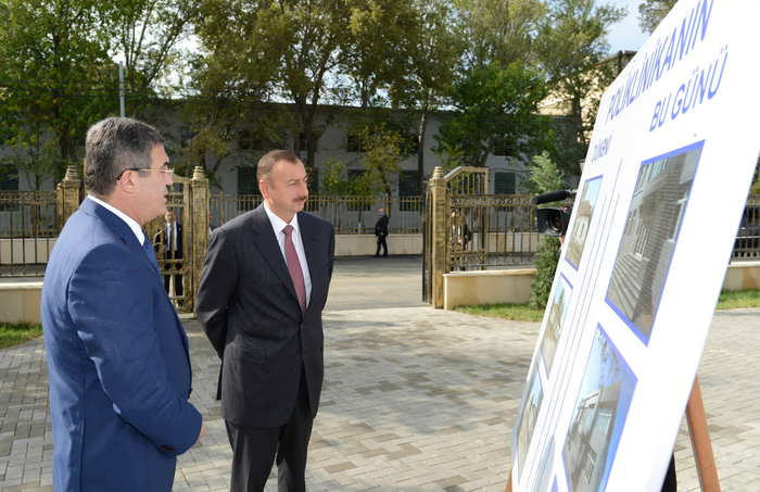 Azerbaijani President inaugurates newly reconstructed city polyclinic No 32 in Alat settlement (PHOTO)