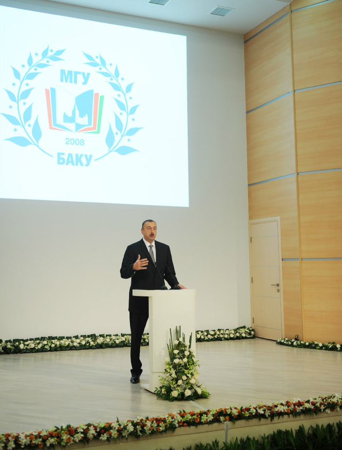 Azerbaijani President and First Lady participate in opening of MSU Baku branch’s new building (PHOTO)