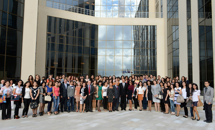 Azerbaijani President and First Lady participate in opening of MSU Baku branch’s new building (PHOTO)