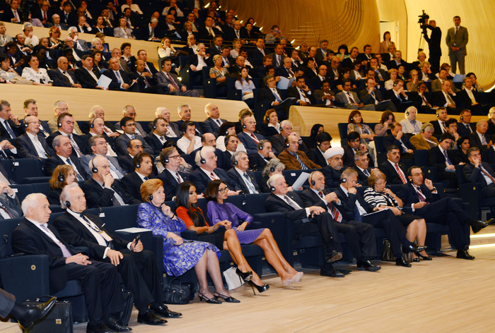 Azerbaijani President and his spouse attend opening of Baku International Humanitarian Forum (PHOTOS)