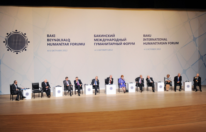 Azerbaijani President and his spouse attend opening of Baku International Humanitarian Forum (PHOTOS)