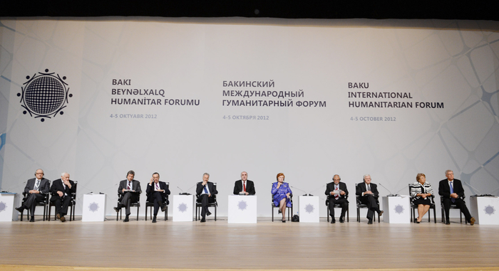 Azerbaijani President and his spouse attend opening of Baku International Humanitarian Forum (PHOTOS)