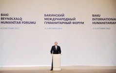 Azerbaijani President and his spouse attend opening of Baku International Humanitarian Forum (PHOTOS)