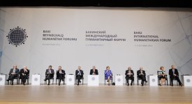 Azerbaijani President and his spouse attend opening of Baku International Humanitarian Forum (PHOTOS)