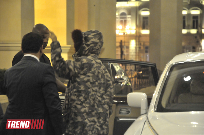 First photos of Rihanna in Baku