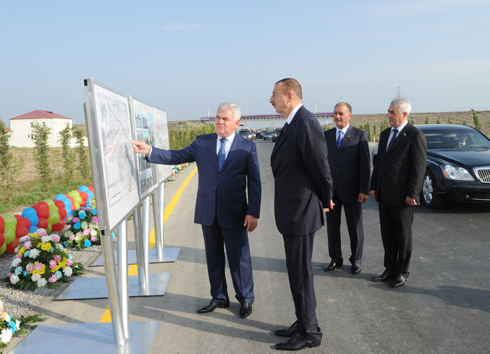 Azerbaijani President opens newly revamped part of Yevlakh-Khojaly-Lachin highway (PHOTO)