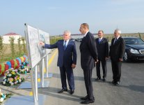 Azerbaijani President opens newly revamped part of Yevlakh-Khojaly-Lachin highway (PHOTO)