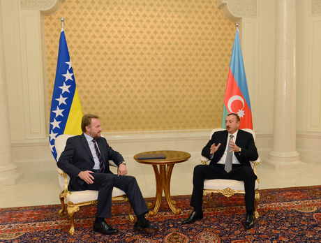President of Azerbaijan and Chairman of Presidency of Bosnia and Herzegovina meet in private (UPDATE) (PHOTO)