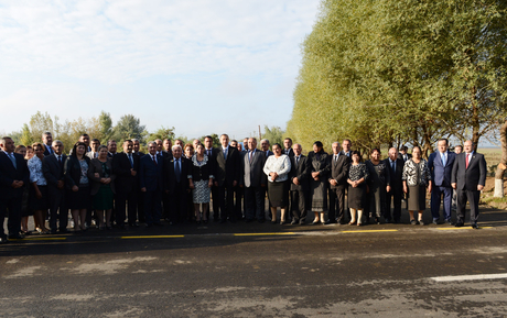 President Ilham Aliyev attends opening of Beylagan-Kabirli-Baharabad highway (PHOTO)
