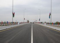 Ilham Aliyev opens newly overhauled bridge of Saatli-Musali-Mazrali highway over Araz River (PHOTO)