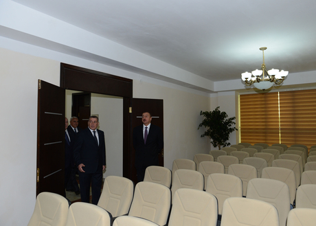 President Ilham Aliyev opens headquarters of New Azerbaijan Party`s regional branch in Saatli (PHOTO)