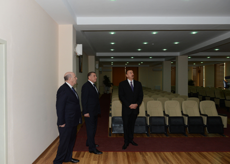 President Ilham Aliyev opens headquarters of New Azerbaijan Party`s regional branch in Saatli (PHOTO)