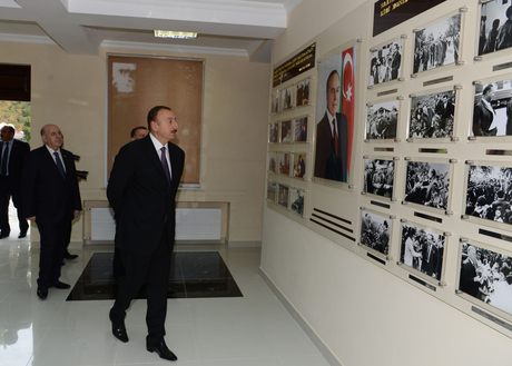 President Ilham Aliyev opens Chess School in Saatli (PHOTO)