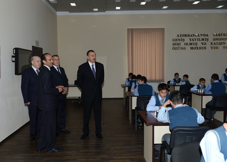 President Ilham Aliyev opens Chess School in Saatli (PHOTO)