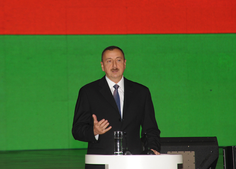 Ilham Aliyev and his spouse attend solemn ceremony marking 20th anniversary of Azerbaijan National Olympic Committee (PHOTO)