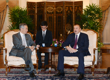 Azerbaijani President meets Singaporean Premier (PHOTO)