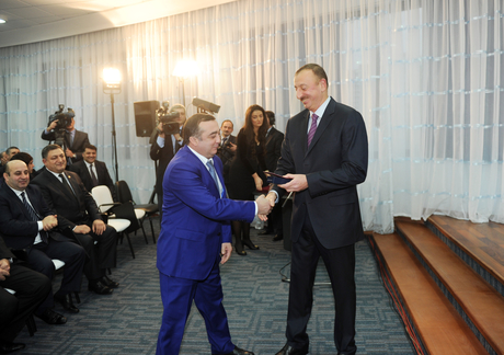 Azerbaijani President and his spouse attended National Olympic Committee`s award-giving ceremony (PHOTO)