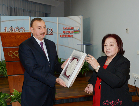 Azerbaijani President and his spouse attended National Olympic Committee`s award-giving ceremony (PHOTO)