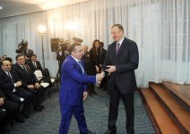 Azerbaijani President and his spouse attended National Olympic Committee`s award-giving ceremony (PHOTO)