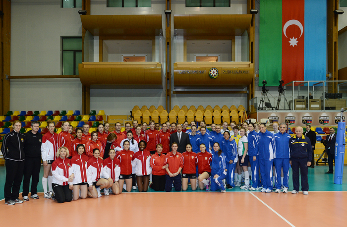 Azerbaijani President opens administrative building and volleyball ground of Azeryol club and Azeryol hotel (PHOTO)