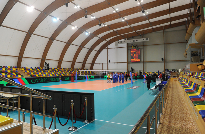 Azerbaijani President opens administrative building and volleyball ground of Azeryol club and Azeryol hotel (PHOTO)