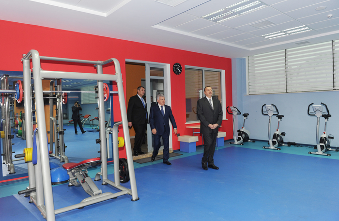 Azerbaijani President opens administrative building and volleyball ground of Azeryol club and Azeryol hotel (PHOTO)