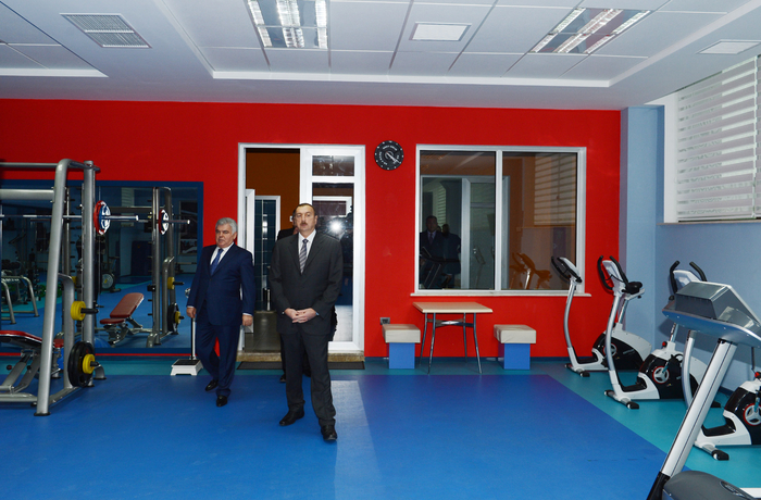 Azerbaijani President opens administrative building and volleyball ground of Azeryol club and Azeryol hotel (PHOTO)