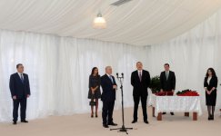 Azerbaijani President and his spouse attend opening ceremony of apartment buildings for disabled and martyr families in Sumgayit (PHOTO)