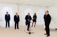 Azerbaijani President and his spouse attend opening ceremony of apartment buildings for disabled and martyr families in Sumgayit (PHOTO)