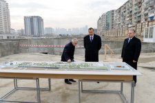 President Ilham Aliyev inspects construction work at underground parking lot, park, garden and fountain complex in Baku (PHOTO)