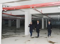 President Ilham Aliyev inspects construction work at underground parking lot, park, garden and fountain complex in Baku (PHOTO)