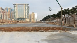 President Ilham Aliyev inspects construction work at underground parking lot in Azadlig Square (PHOTO)