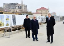 President Ilham Aliyev gets acquainted with construction works at the mosque complex in capital’s Binagadi District (PHOTO)