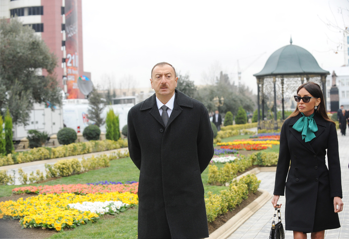 Azerbaijani President, First Lady attend ceremony commemorating Khojaly genocide victims  (UPDATE) (PHOTO)
