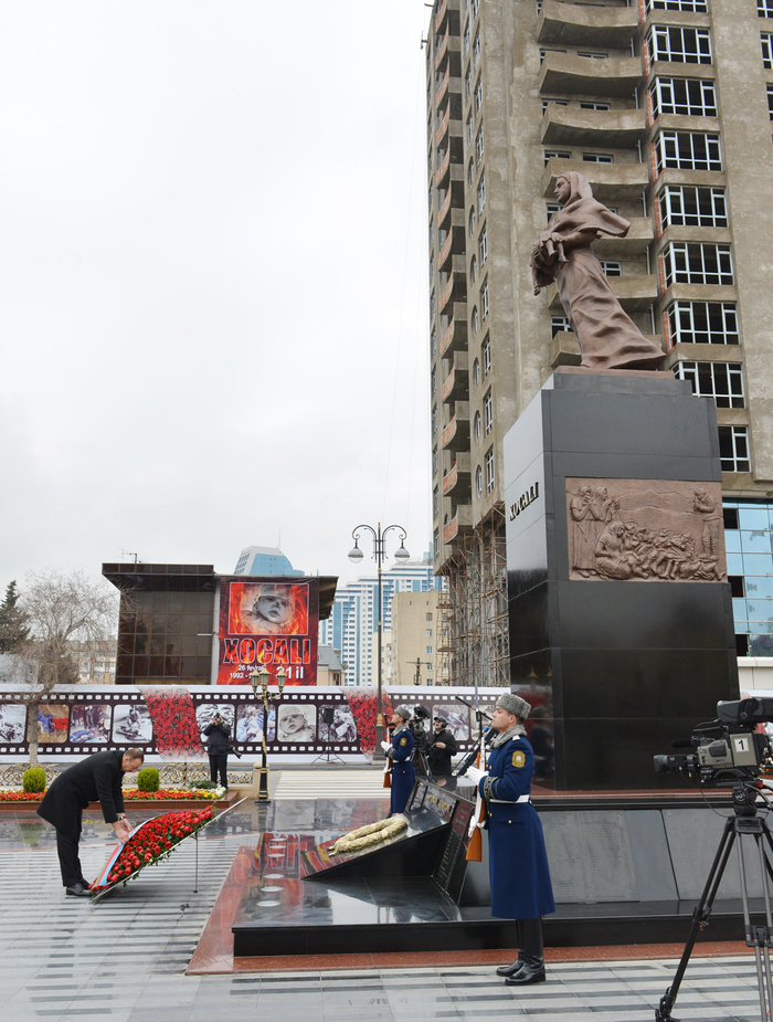 Azerbaijani President, First Lady attend ceremony commemorating Khojaly genocide victims  (UPDATE) (PHOTO)