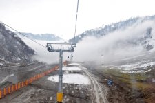 President Ilham Aliyev inspects construction of Tufan Alpine Skiing Recreation Complex (PHOTO)